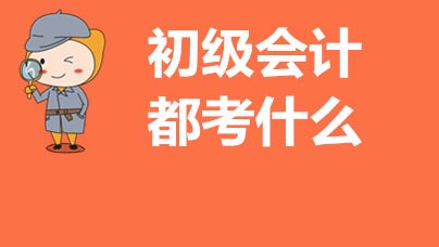 2020年初级会计考试会考哪些内容?你关心的都在这了！