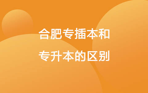 合肥专插本和专升本的区别