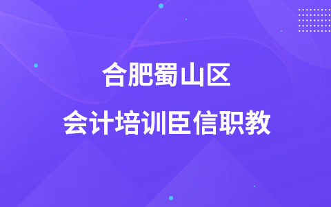 合肥蜀山区会计培训臣信职教
