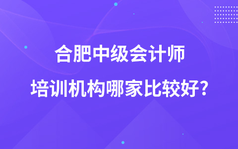 合肥中级会计师培训机构哪家比较好?