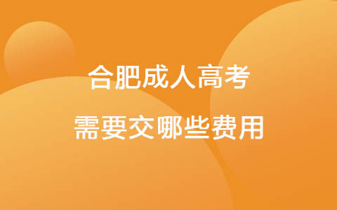 合肥成人高考需要交哪些费用